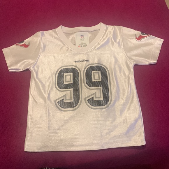 NFL TEAM APPAREL KIDS 2023 HOUSTON TEXANS JJ WATT # 99 Licensed Jersey 3T NWOT - Picture 1 of 6